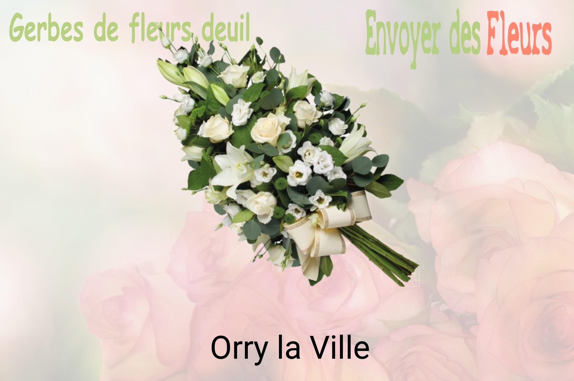 Gerbe de fleurs de deuil livrée à Orry-la-Ville